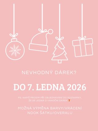 Máme pro vás menší info ohledně vrácení/výměny NOOK šátku. 🤍 Prodloužili jsme pro vás lhůtu do 7. ledna 2026.✨Takže můžete...